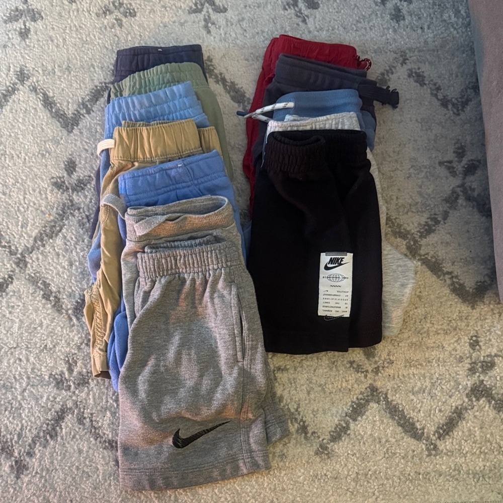 Nike Kids' Shorts Pack - Gray, Black, Blue, Red